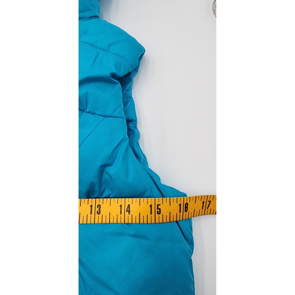 Hollister Puffer‎ Vest Teal Hermosa Logo Hooded Women's XS Lightweight Fleece - Picture 7 of 9